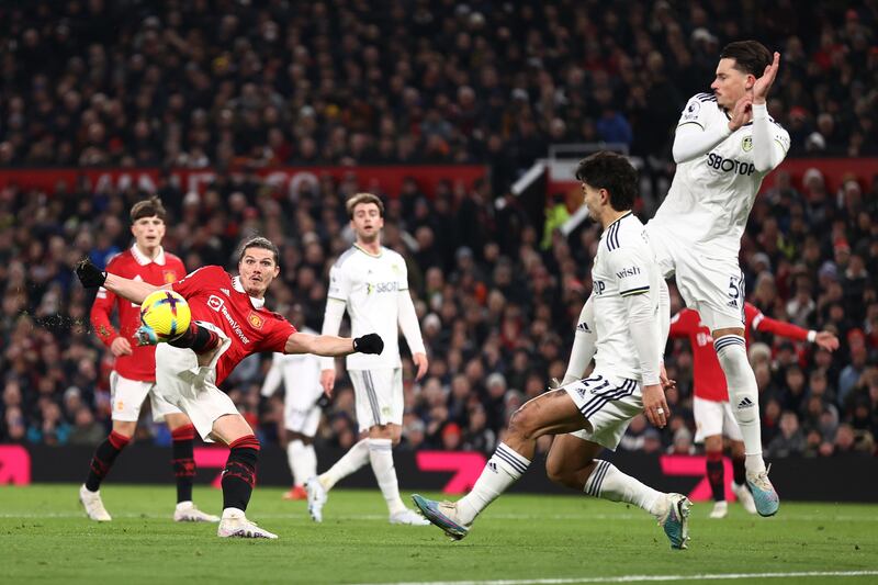 Marcel Sabitzer 6 - First start for United and frustrated to volley over on 14. Shot wide on 18. Shot saved after 31. Booked. Not easy to come into a new side, but he adapted well enough.
Getty
