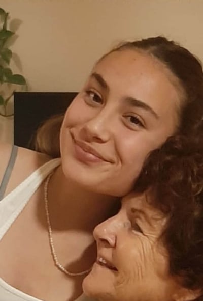 Sahar Dan Kalderon, 16, with her grandmother Carmella Dan, 80, were abducted by Hamas from Kibbutz Nir Oz on October 7. Photo: Dan Kalderon family