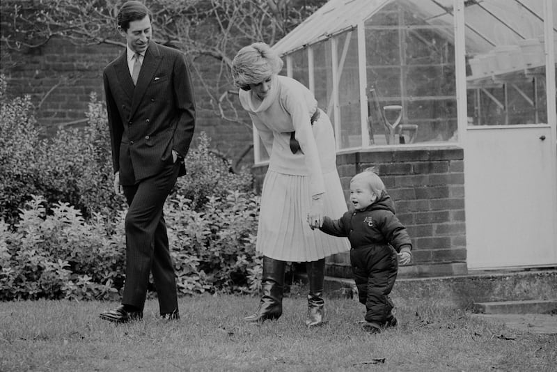 Charles, Prince of Wales, and Diana, Princess of Wales (1961 - 1997) with their son Prince William, Duke of Cambridge, UK, 14th December 1983. (Photo by Daily Express/Hulton Archive/Getty Images)