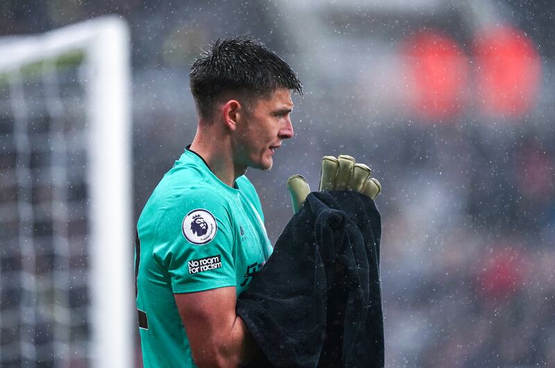 NEWCASTLE UNITED RATINGS: Nick Pope 6: Keeper’s distribution was good, helping set his team off on numerous counter attacks. Good flying save from Rodrigo strike in second half that counted as Leeds' only shot on target during the game. PA
