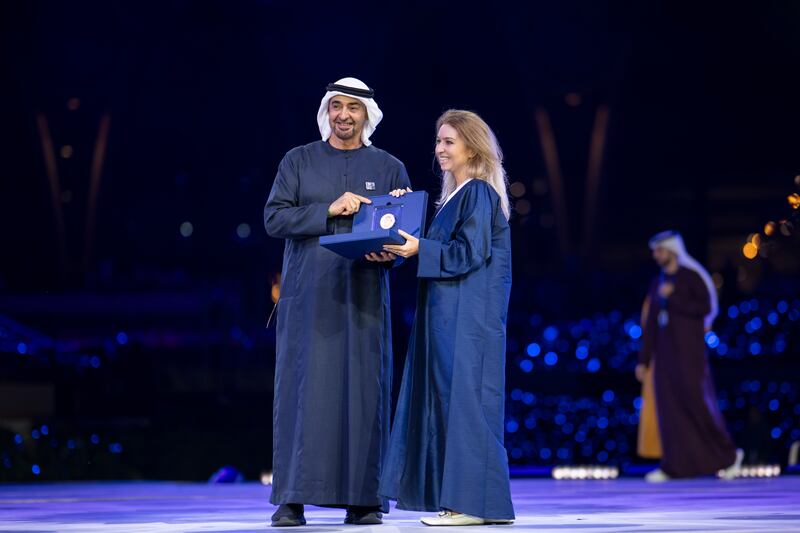The awards ceremony at Al Wasl Plaza coincided with the UAE's hosting of the Cop28 climate conference and was attended by global leaders.
