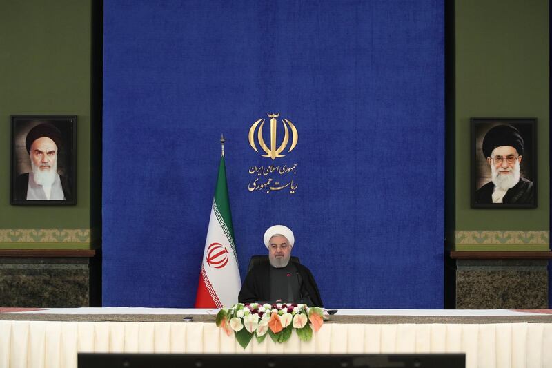 A handout picture provided by the Iranian presidency on December 26, 2020, shows President Hassan Rouhani chairing the weekly coronavirus taskforce meeting in the capital Tehran. === RESTRICTED TO EDITORIAL USE - MANDATORY CREDIT "AFP PHOTO / HO / IRANIAN PRESIDENCY" - NO MARKETING NO ADVERTISING CAMPAIGNS - DISTRIBUTED AS A SERVICE TO CLIENTS ===
 / AFP / Iranian Presidency / - / === RESTRICTED TO EDITORIAL USE - MANDATORY CREDIT "AFP PHOTO / HO / IRANIAN PRESIDENCY" - NO MARKETING NO ADVERTISING CAMPAIGNS - DISTRIBUTED AS A SERVICE TO CLIENTS ===
