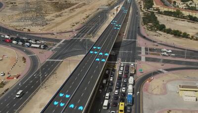 Dubai transport chiefs said construction of the foundations and columns of the bridges is complete. Photo: RTA