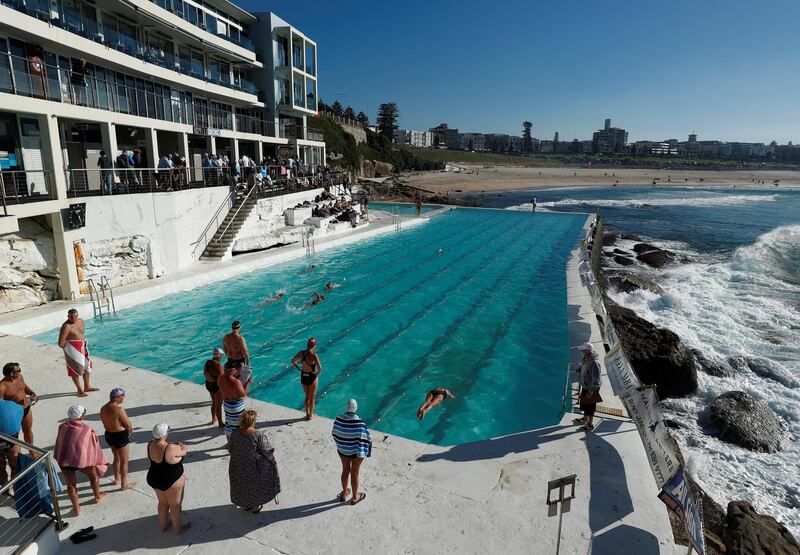 People swim at Sydney's Bondi Icebergs pool in Australia. Edgar Su / Reuters