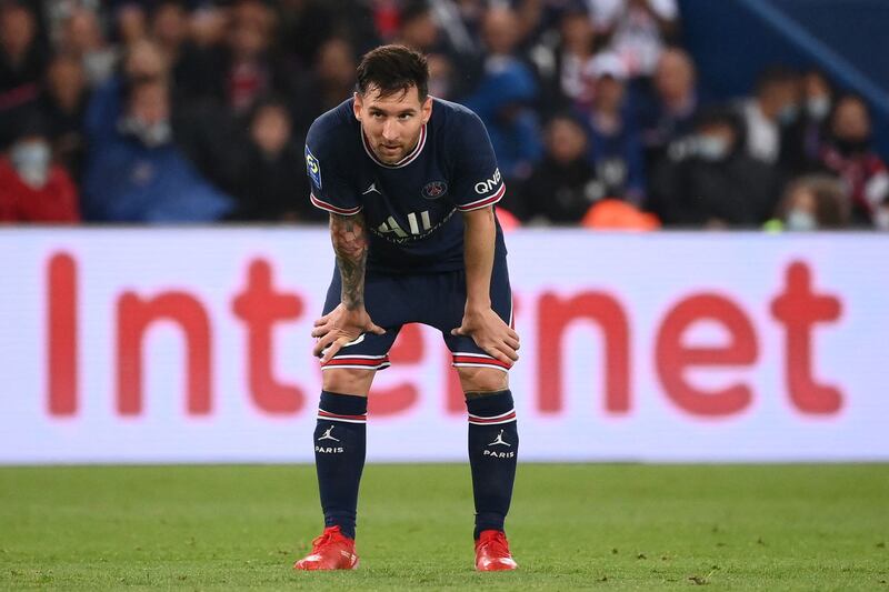 Paris Saint-Germain's Argentinian forward Lionel Messi. AFP