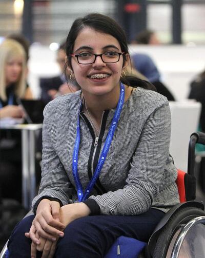 Nujeen Mustafa will be at this year's Emirates Airline Festival of Literature.  Daniel Roland/AFP