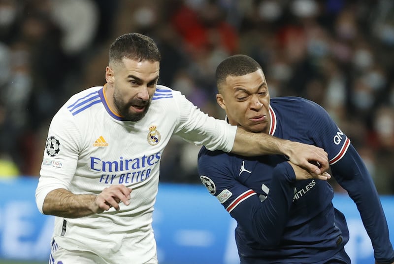 Dani Carvajal - 5: Playing like a winger on right dragged powerful strike wide of target in 12th minute. Costly loss of possession led to counter-attack and Mbappe’s goal. Cynical booking for barging over same player in second half. EPA