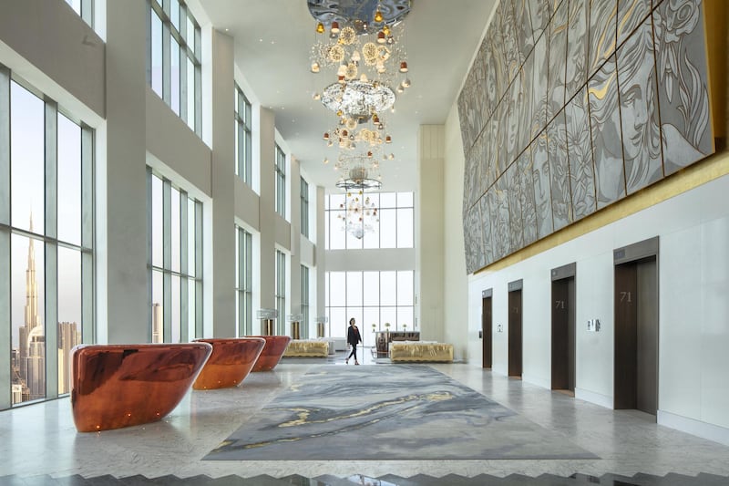 SLS Dubai interiors are created by UAE designer Paul Bishop who has designed for Hilton, IHG, Rotana and more