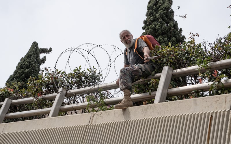 Retired soldiers try to storm government palace in Beirut, Lebanon on 22 March 2023. Matt Kynaston / The National
