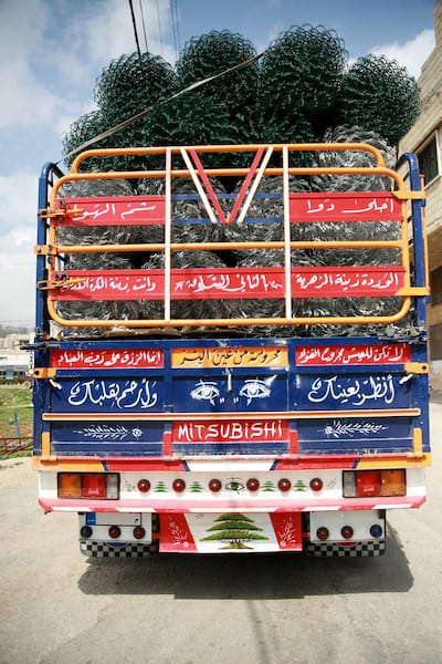 The back of a heavily decorated truck in Lebanon. Photo: Falak Shawwa