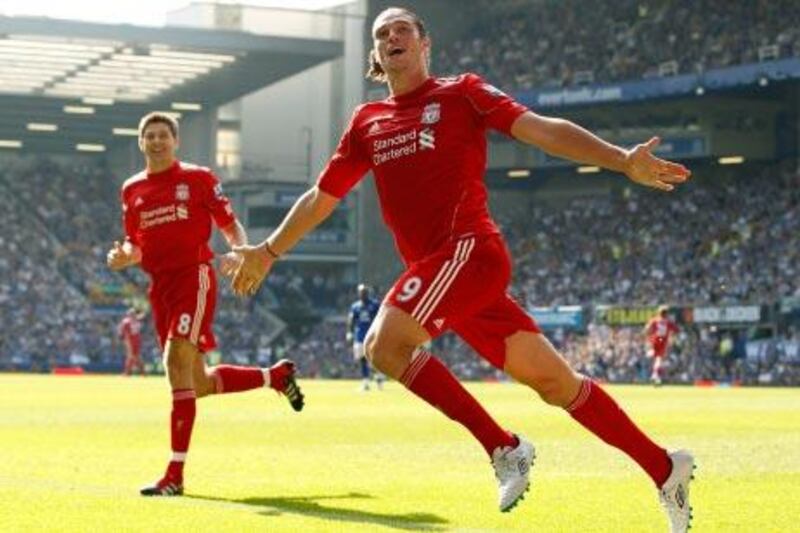 Andy Carroll scored his first Premier League goal this season for LIverpool in the derby match.