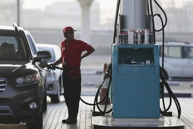 Petrol prices will dip slightly in October across the UAE. AP 