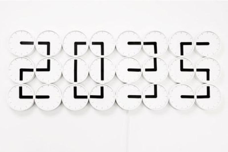 Handout: Victor Hunt Designart Dealer - Clock Clock White (Courtesy Design Days Dubai) 