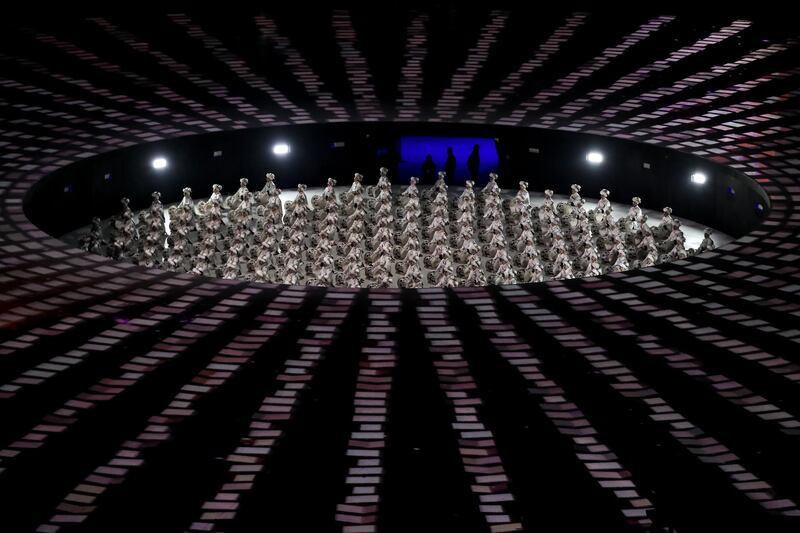 One of the performance during the opening ceremony. Sean M Haffey / AFP
