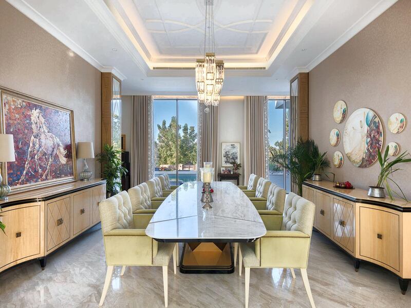 The formal dining area. Courtesy Luxhabitat Sotheby's International Realty