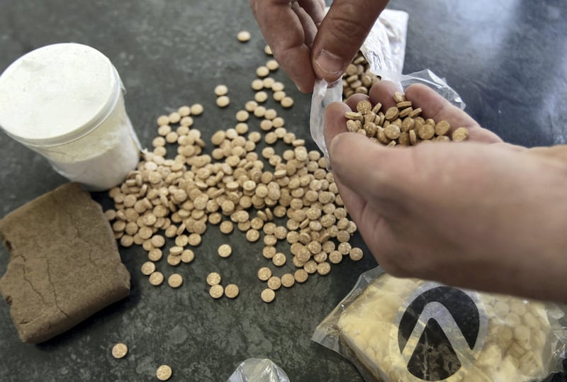 Tens of millions of Captagon pills are seized by police each year in the Gulf. AFP