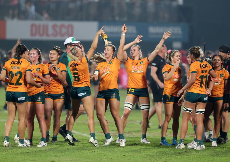 Australia celebrate winning the final. 