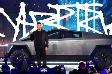 Tesla co-founder and CEO Elon Musk introduces the Tesla Cybertruck in Hawthorne, California. AFP