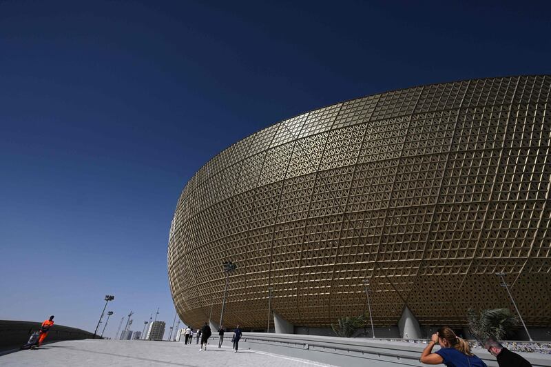 General view of the Lusail Stadium on the outskirts of Qatar's capital Doha. AFP