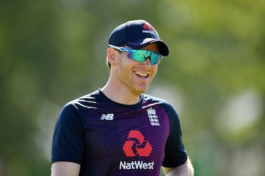 PAARL, SOUTH AFRICA - FEBRUARY 01: Eoin Morgan of England smiles ahead of the start of play during the practice match between England and South Africa Invitation XI at Boland Park on February 01, 2020 in Paarl, South Africa. (Photo by Dan Mullan/Getty Images)