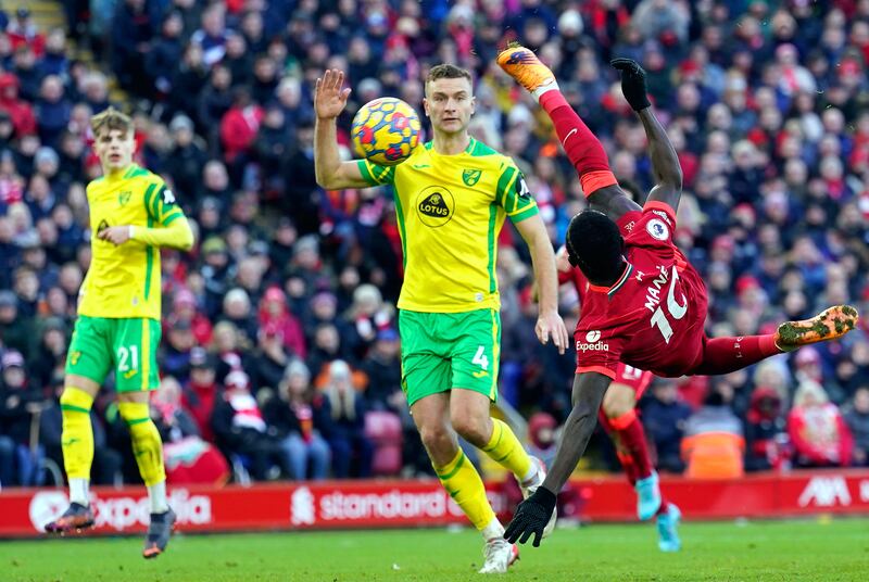 Sadio Mane - 7. The Senegalese made the defenders work and ran relentlessly. His overhead kick for the equaliser was a splendid piece of athleticism. EPA