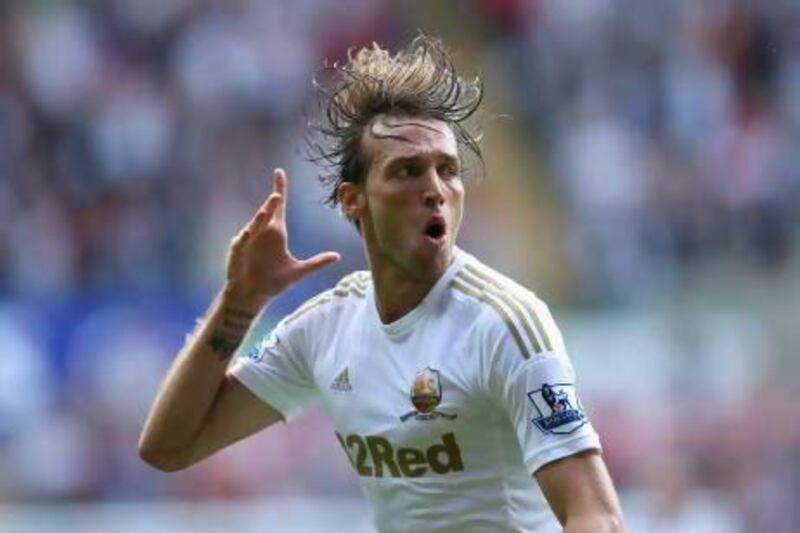 Michu has scored 12 goals in his first 16 Premier League games for Swansea. Richard Heathcote / Getty Images