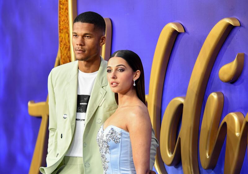 Scott and her husband, Ipswich Town defender Jordan Spence, attend the European Gala Screening of 'Aladdin' at Odeon Leicester Square in London. Getty Images.