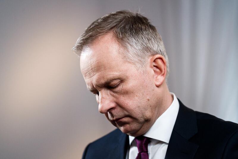 Ilmars Rimsevics, governor of the Bank of Latvia, pauses during a Bloomberg Television interview in Riga, Latvia, on Thursday, Feb. 22, 2018. Rimsevics said he's never been offered a bribe but there's been a "hint" of one and that he regrets not reporting it. Photographer: Roni Rekomaa/Bloomberg