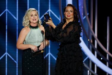 76th Golden Globe Awards – Show – Beverly Hills, California, U.S., January 6, 2019 - Presenters Amy Poehler and Maya Rudolph. Paul Drinkwater/NBC Universal/Handout via REUTERS For editorial use only. Additional clearance required for commercial or promotional use, contact your local office for assistance. Any commercial or promotional use of NBCUniversal content requires NBCUniversal's prior written consent. No book publishing without prior approval. No sales. No archives.