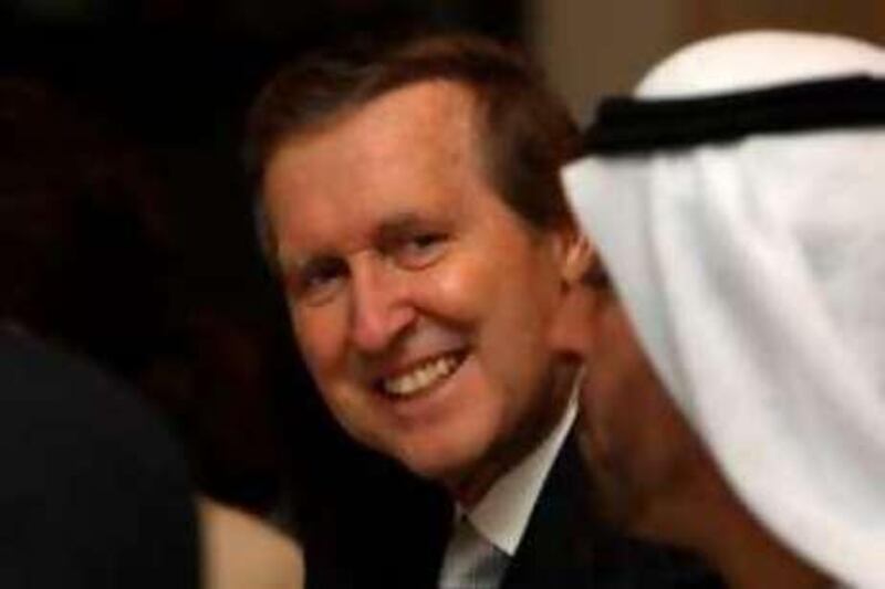DUBAI, UNITED ARAB EMIRATES – Oct 21: William Cohen, Former secretary of defense during the function organized by Dubai Chamber of Commerce & Industry at Madinat Jumeirah in Dubai. (Pawan Singh / The National) Story by Travis Pantin *** Local Caption ***  PS13- WILLIAM COHEN.jpg