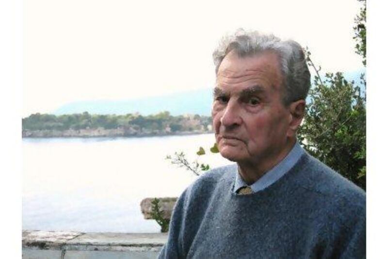 Writer Patrick Leigh Fermor, who died on June 10 at the age of 96, is pictured here at his home at Kardamyli in the Mani. Courtesy of Justin Marozzi