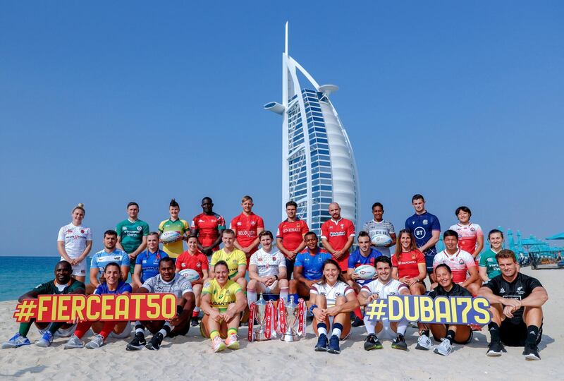 Dubai, United Arab Emirates, December 3, 2019.  Emirates Airline Dubai Rugby Sevens Captains Shoot at the Jumeirah Mina A'Salam.
Victor Besa / The National
Reporter:  Paul Radley
Section: SP