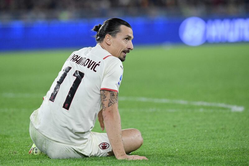 AC Milan's Swedish forward Zlatan Ibrahimovic in action. AFP