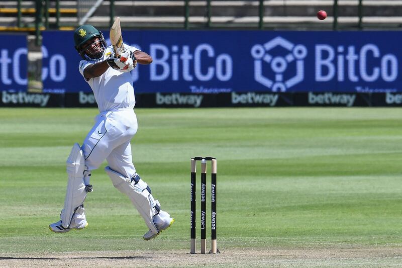 South Africa's Keegan Petersen hit 72 off 166 balls. AFP