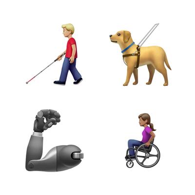 Apple Emoji Day - Disability emojis. Courtesy Apple
