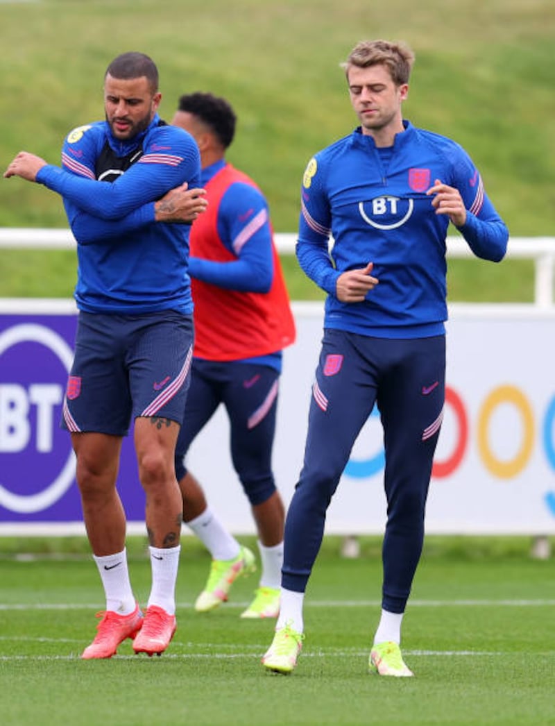 Left and right: Kyle Walker and Patrick Bamford. Getty