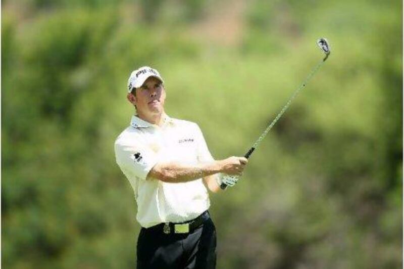 Lee Westwood  on his way to the Nedbank Golf Challenge at the Gary Player Country Club Course  in Sun City yesterday.