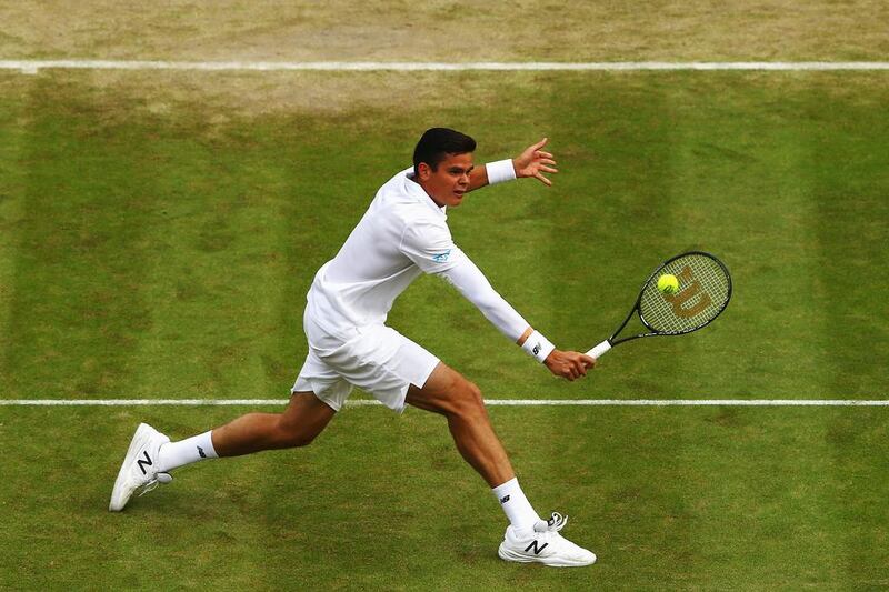 Milos Raonic's big serving has helped guide the Canadian to the last four.