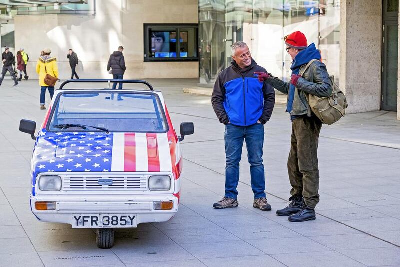 Matt LeBlanc, left, and Chris Evans in Top Gear. Courtesy BBC Worldwide