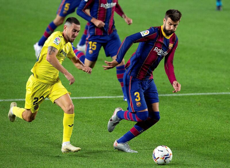 Gerard Pique – 7, Pique was a commanding presence and he made a couple of key interceptions on the rare occasions Villarreal ventured forward. Made one particularly vital clearance before the hour mark, and late on even popped up at the other end with a neat flick. EPA