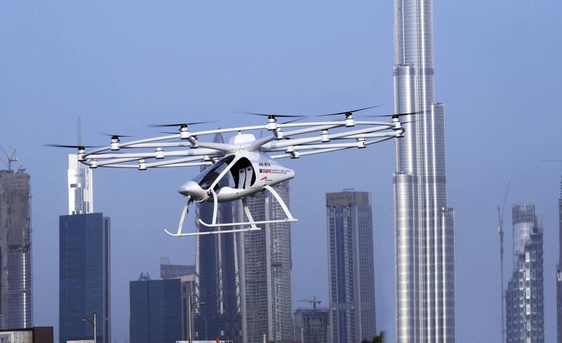 The Volocopter does not require a pilot. Courtesy Dubai Media Office