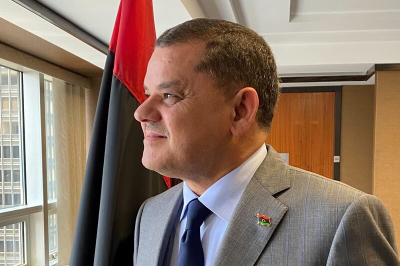 Libyan Prime Minister Abdul Hamid Dbeibah at the UN in New York.