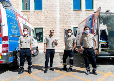 ABU DHABI, UNITED ARAB EMIRATES. MAY 2020.
Heathcare workers at Sheikh Khalifa Medical City.
(Photo: Reem Mohammed/The National)

Reporter:
Section: