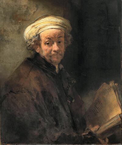 Rembrandt’s 1661 painting ‘Self-Portrait as the Apostle Paul’ is on show at Rijksmuseum’s All the Rembrandts exhibition. Courtesy Rijksmuseum