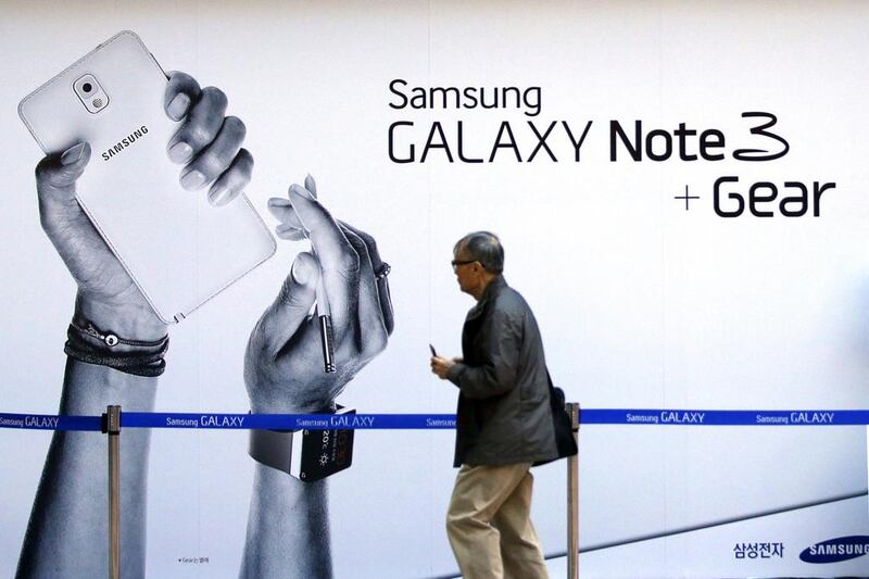 12. Samsung Note 3 - with 1.4 per cent of the UAE market. Lee Jin-man / AP Photo