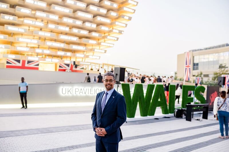 The Welsh government's Economy Minister, Vaughan Gething, at Expo 2020 Dubai.