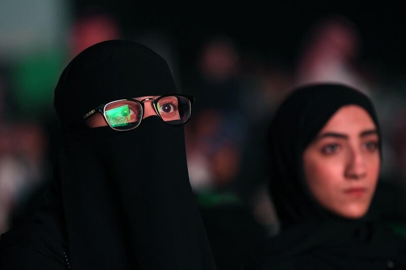 Saudi women attend a hackathon in Jeddah on July 31, 2018, prior to the start of the annual Hajj pilgrimage in the holy city of Mecca.
More than 3,000 software developers and 18,000 computer and information-technology enthusiasts from more than 100 countries take part in Hajj hackathon in Jeddah until August 3. / AFP PHOTO / Matthieu CLAVEL