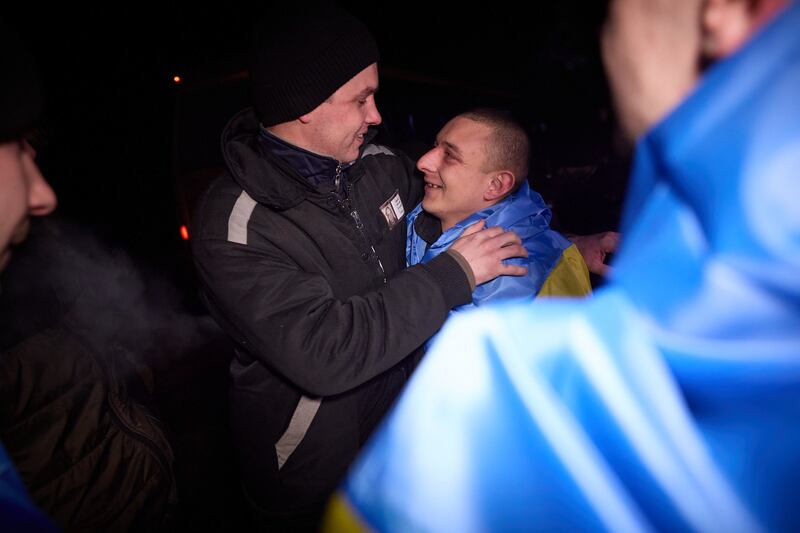 A prisoner of war returns to Ukraine after being freed by Russia. The countries have carried out four exchanges this year. Photo: Ukrainian Presidency