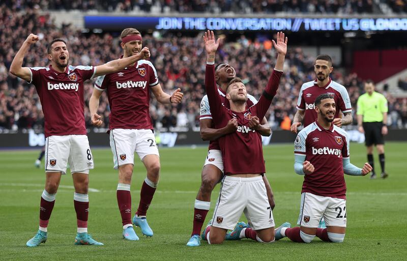 West Ham United 2 (Yarmolenko 70', Fornals 82') Aston Villa 1 (Ramsey 90'). Ukraine international Andriy Yarmolenko scored the opener in his first West Ham appearance since the outbreak of war in his home country. Getty