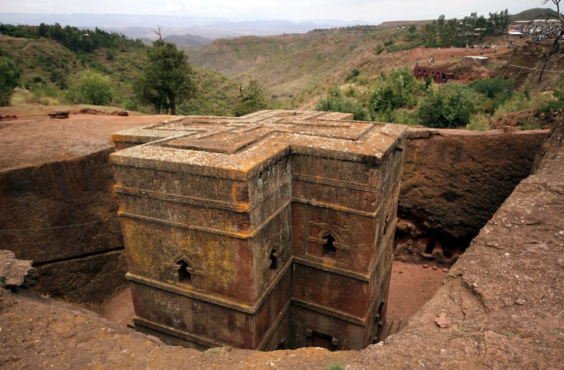 A view of Bet Medhane Alem rock church in Lalibela, on April 23, 2011. Reuters